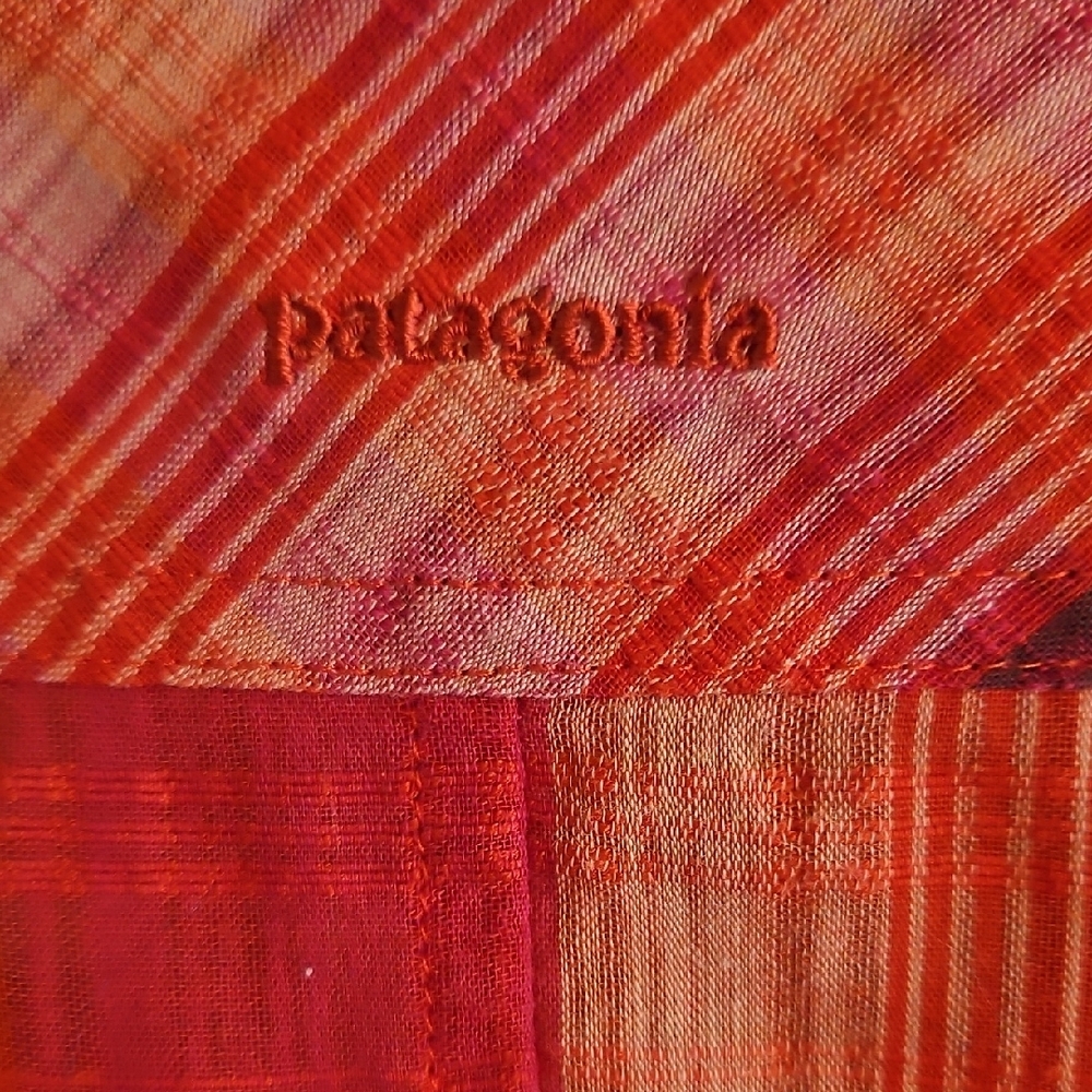 Patagonia Women's Western Short Sleeve Plaid Drift Shirt Size 8 - Picture 3 of 6